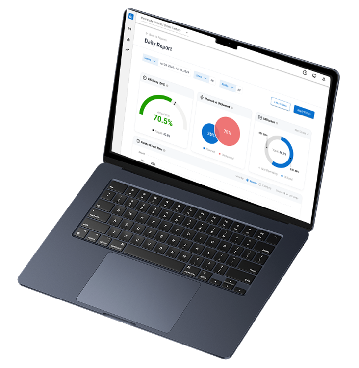 Live MES Software Dashboard for Food Manufacturers